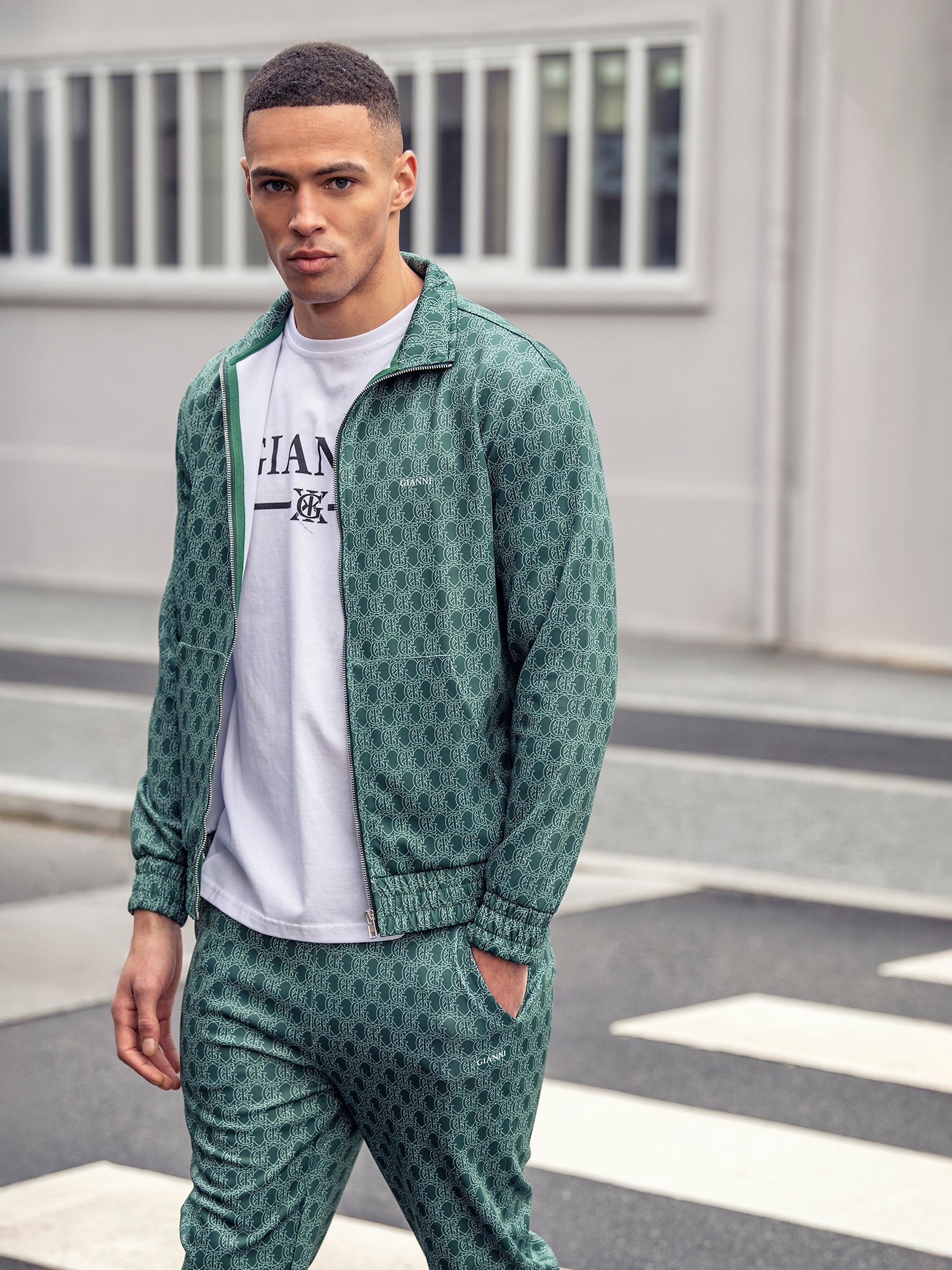 Green Insignia Zip Jacket