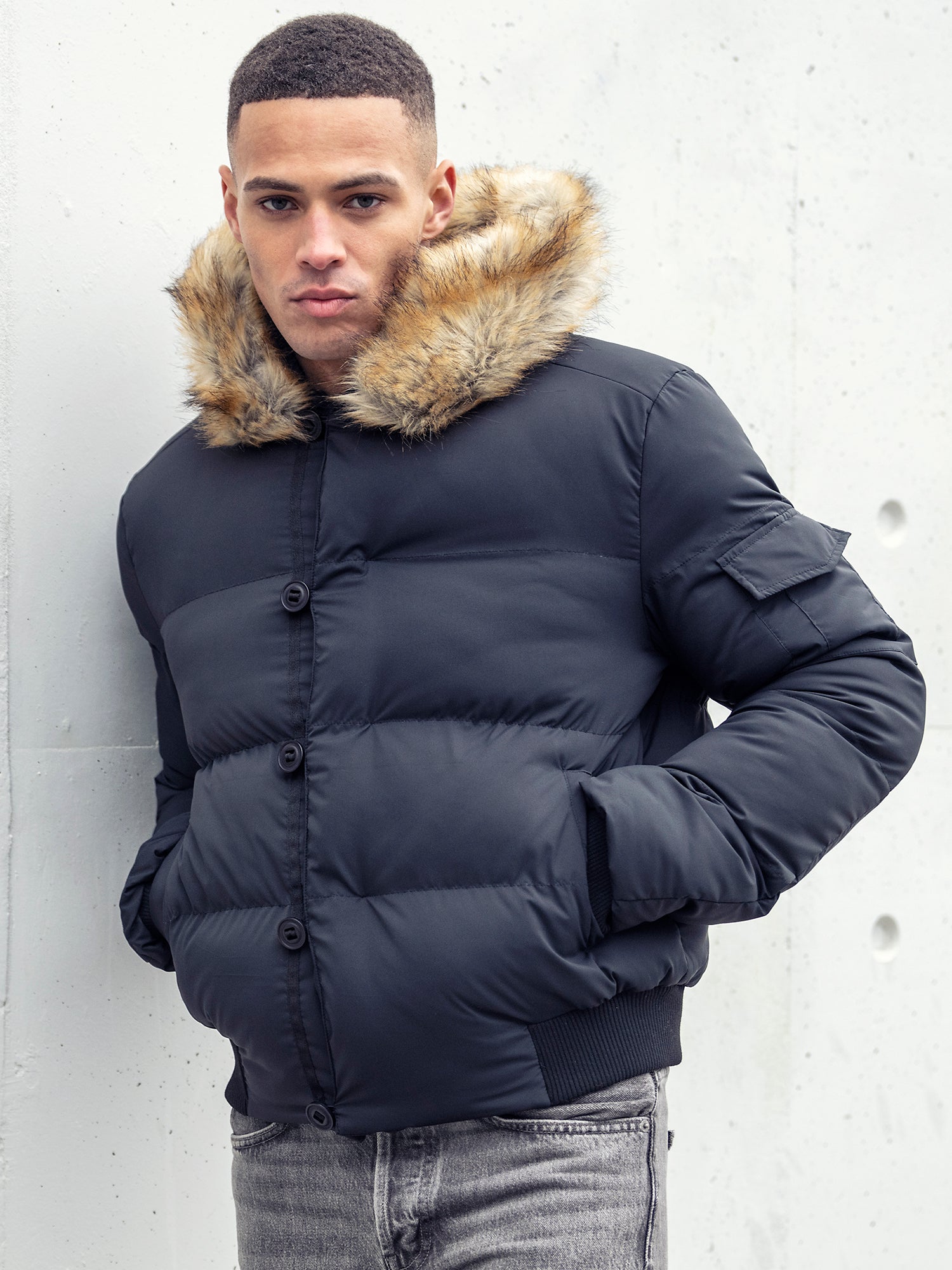 Black Smart Puffer Jacket