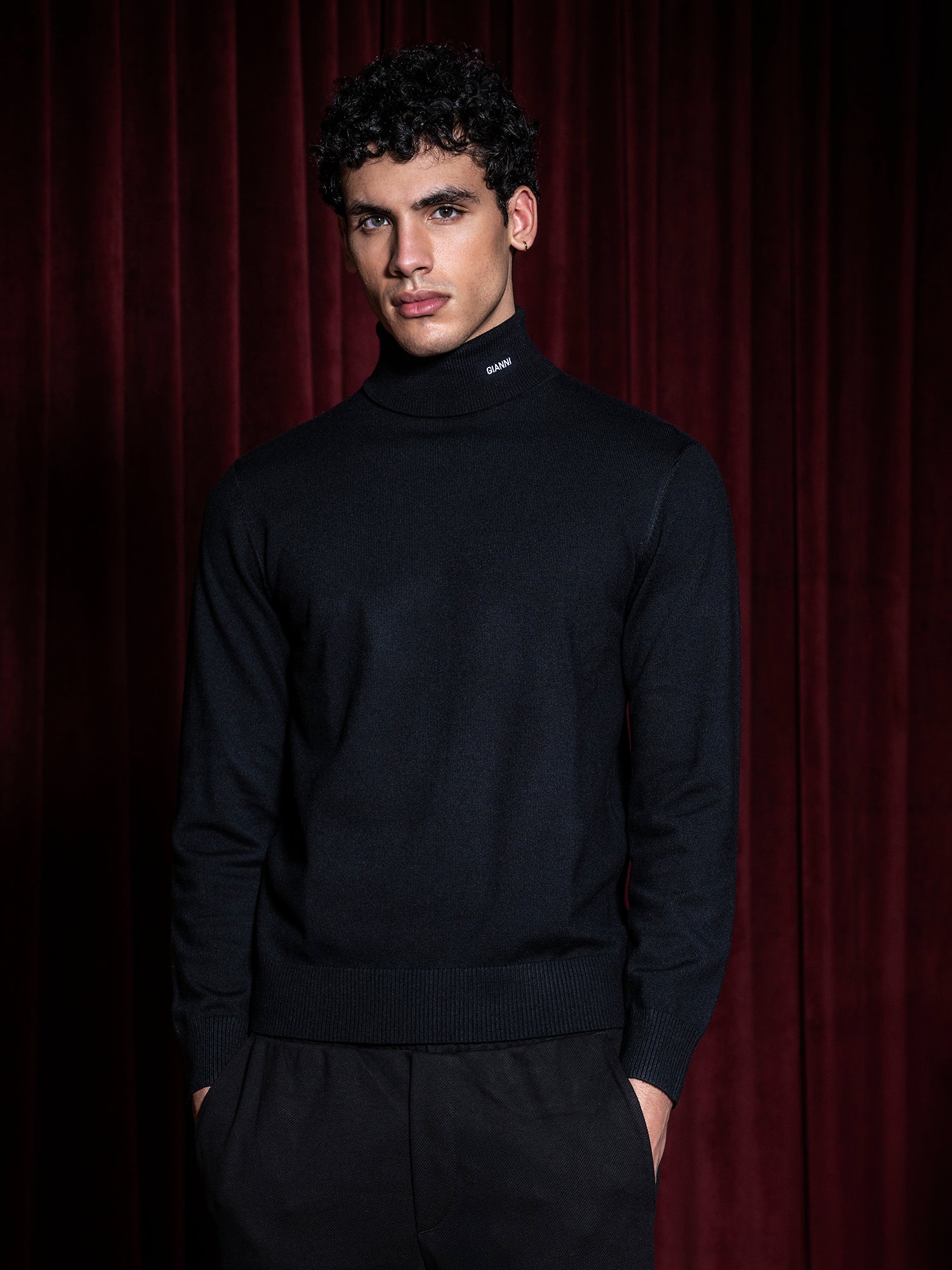 Black Soft Knit Turtleneck