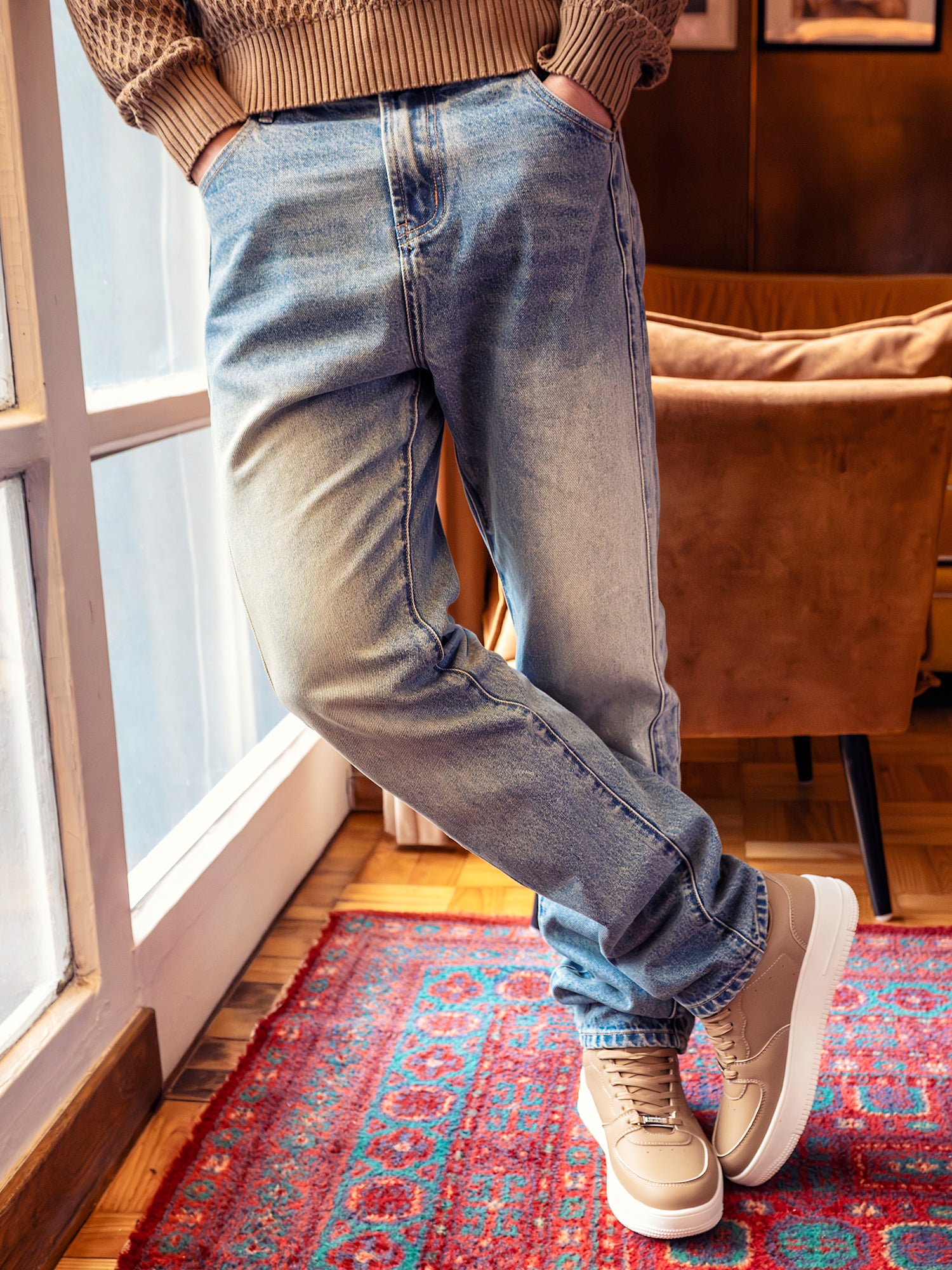 Medium Blue Tape Jeans