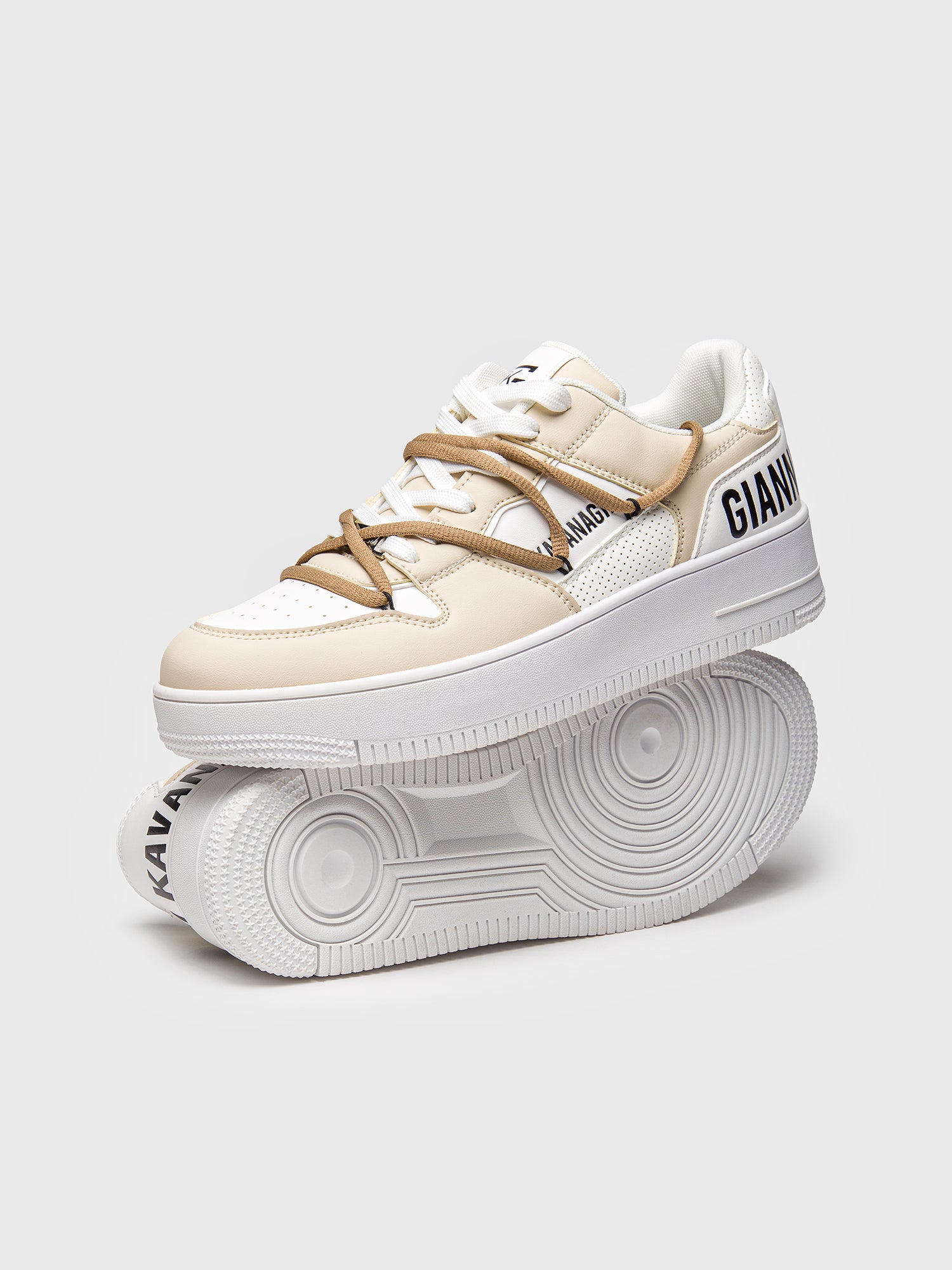 sneakers / Beige Wrapped Sneakers