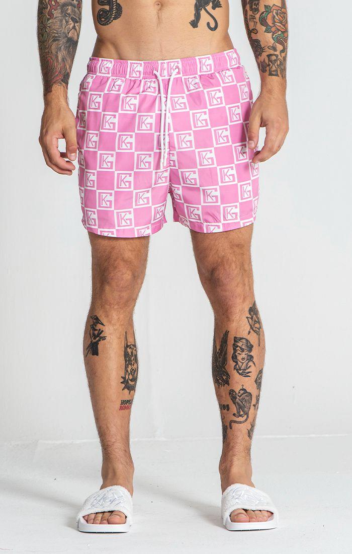 Pink Checkers Swimshorts