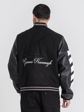 bombers / Black Varsity Bomber Jacket