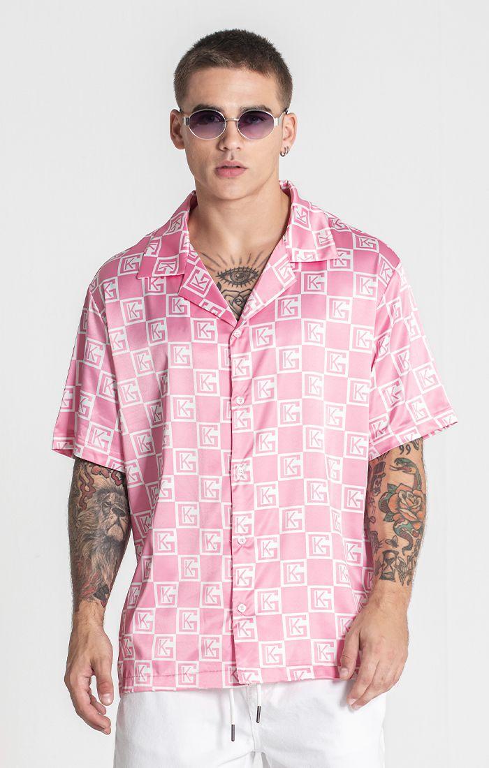 Pink Checkers Satin Shirt