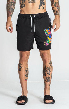 swimshorts / Black Gummy Swimshorts