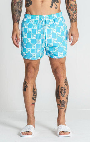 swimshorts / Light Blue Checkers Swimshorts