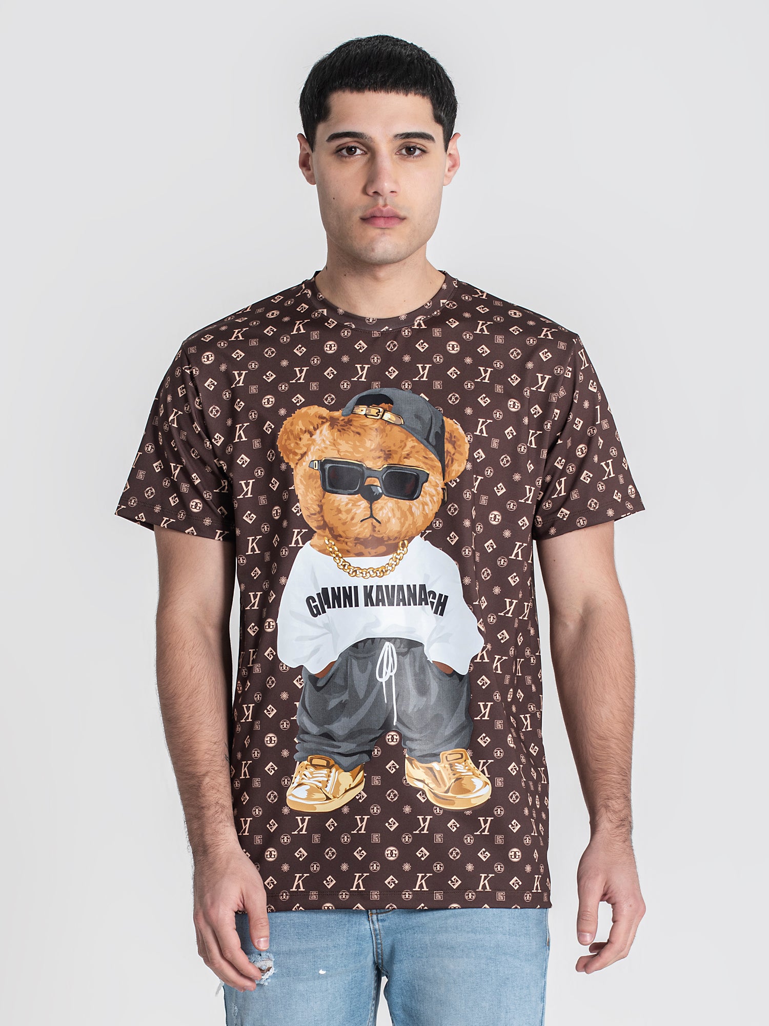 t-shirts / Brown Logomania Bear Tee