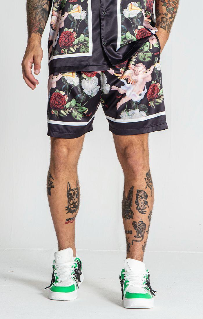 Multicolor Angelical Satin Shorts