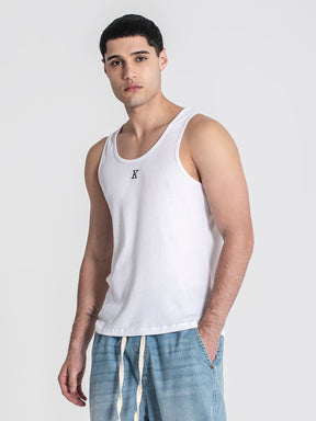 tank tops / White K Tank Top