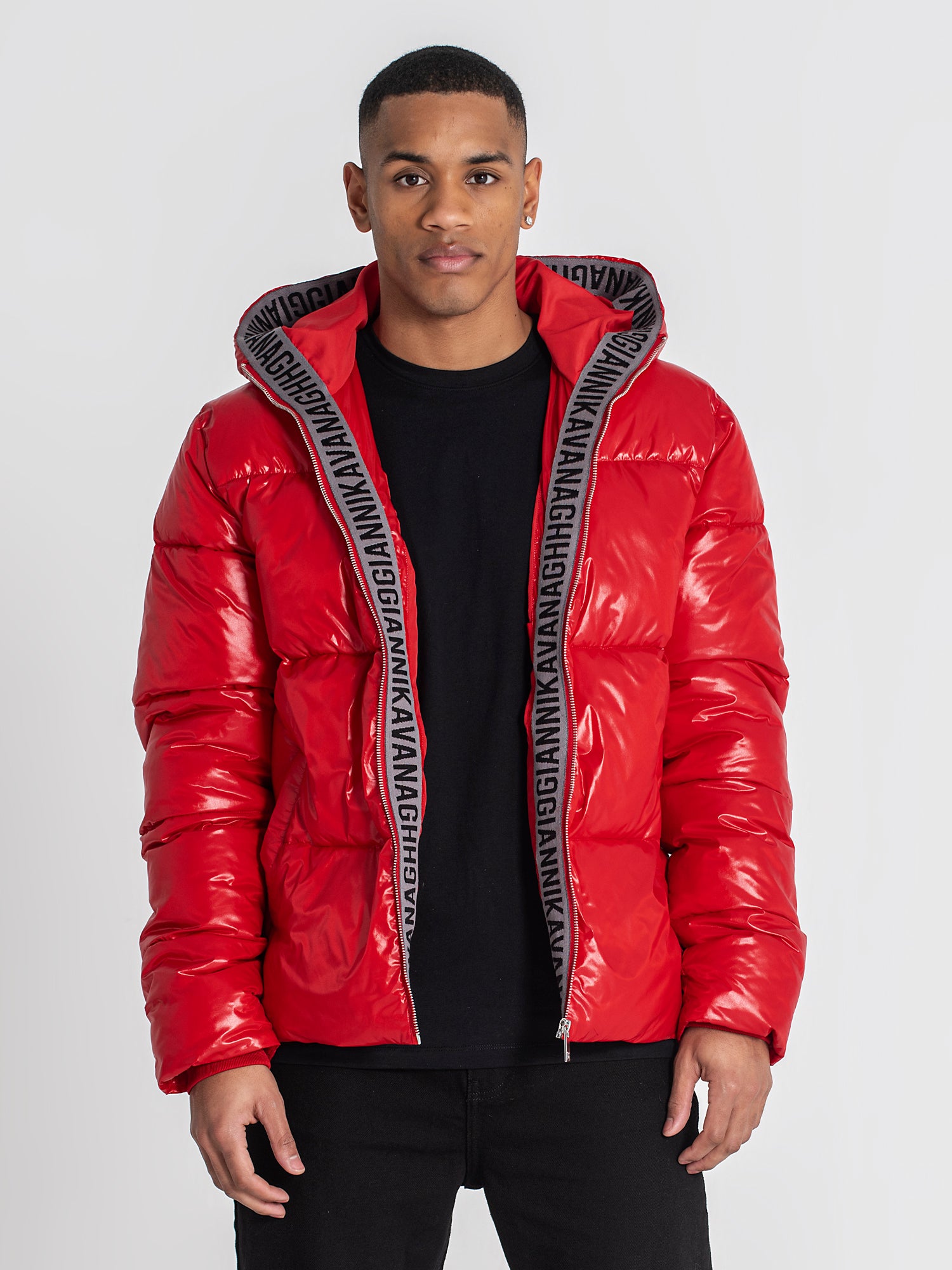 Red Tape Puffer Jacket