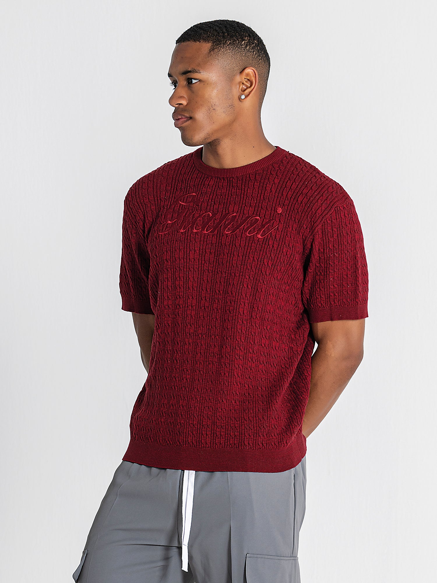t-shirts / Burgundy Gianni Knit Tee