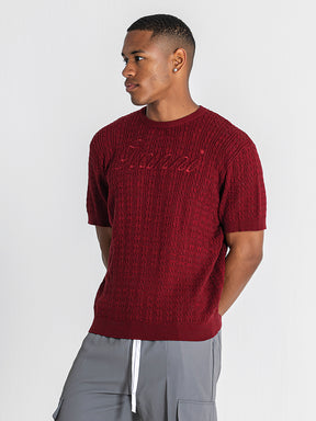 t-shirts / Burgundy Gianni Knit Tee