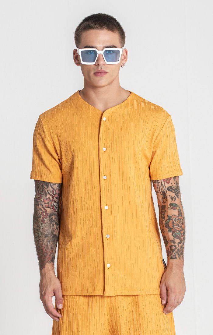 Yellow Waffle Baseball shirt