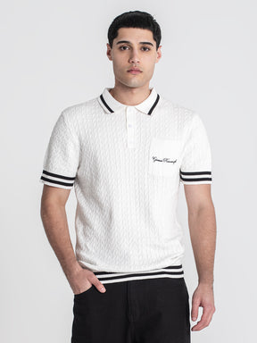 polos / White Identity Knit Polo