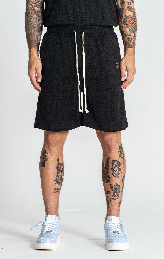 Black Waffle Shorts