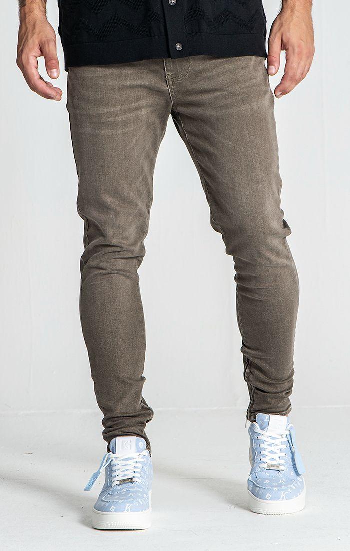 jeans / Jean Zippé Vert Armée