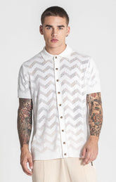 shirts / White GK Crochet Shirt