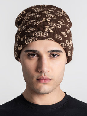 beanies / Brown Logomania Beanie