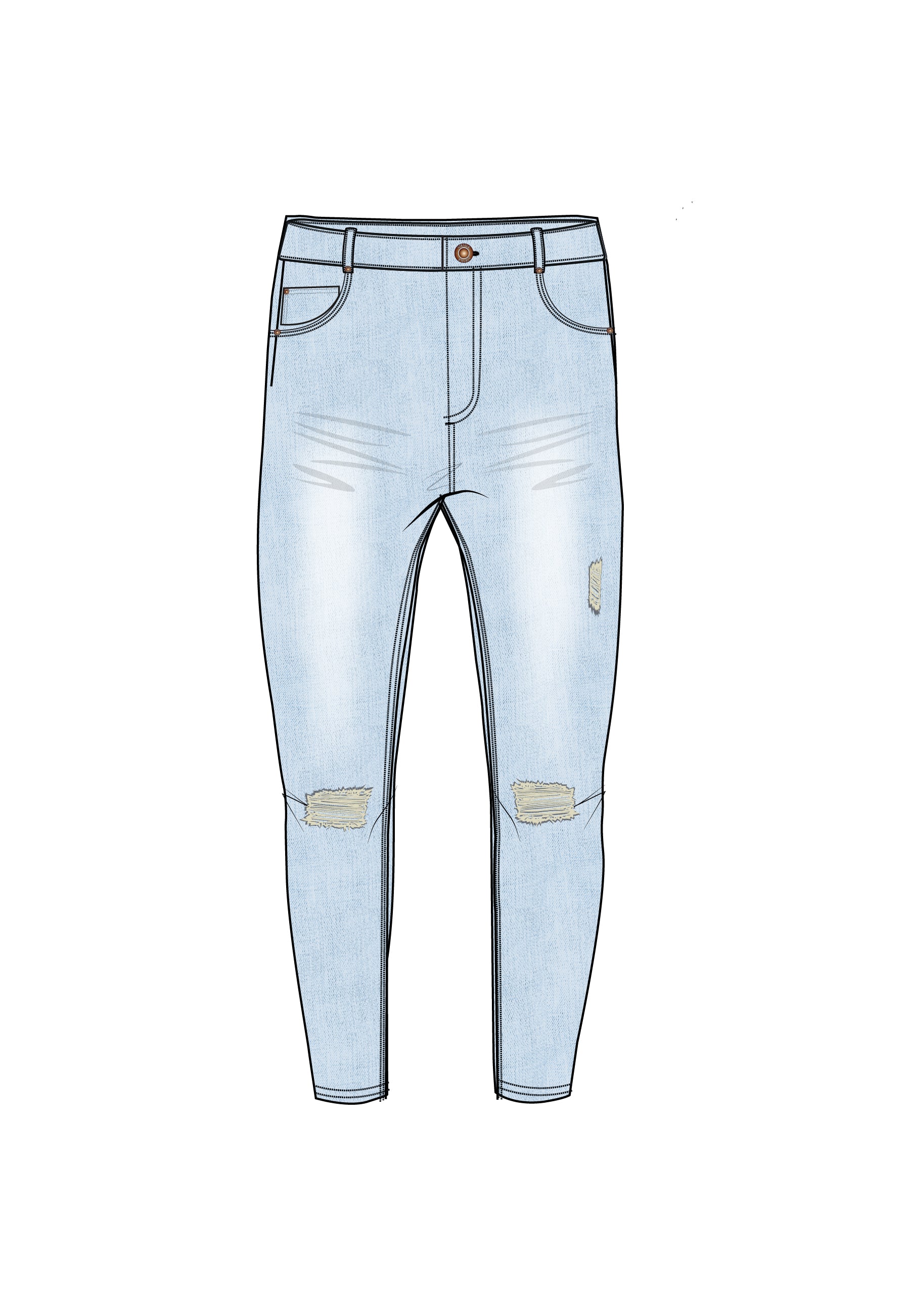 jeans / Distressed Skinny Jeans