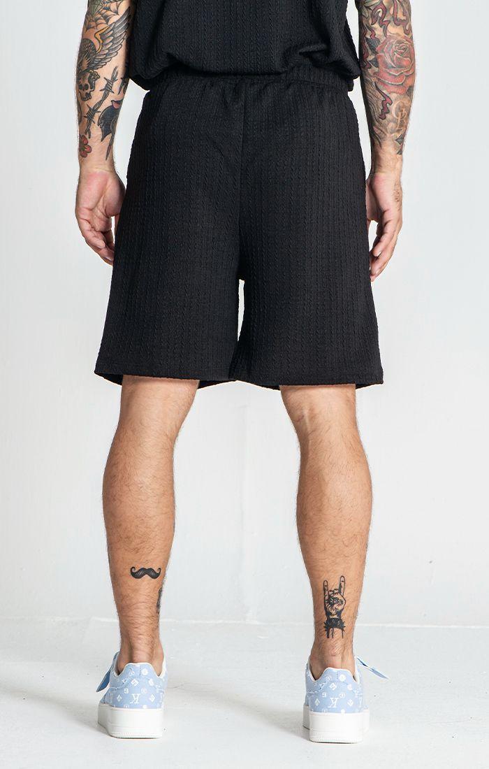 shorts / Black Waffle Shorts