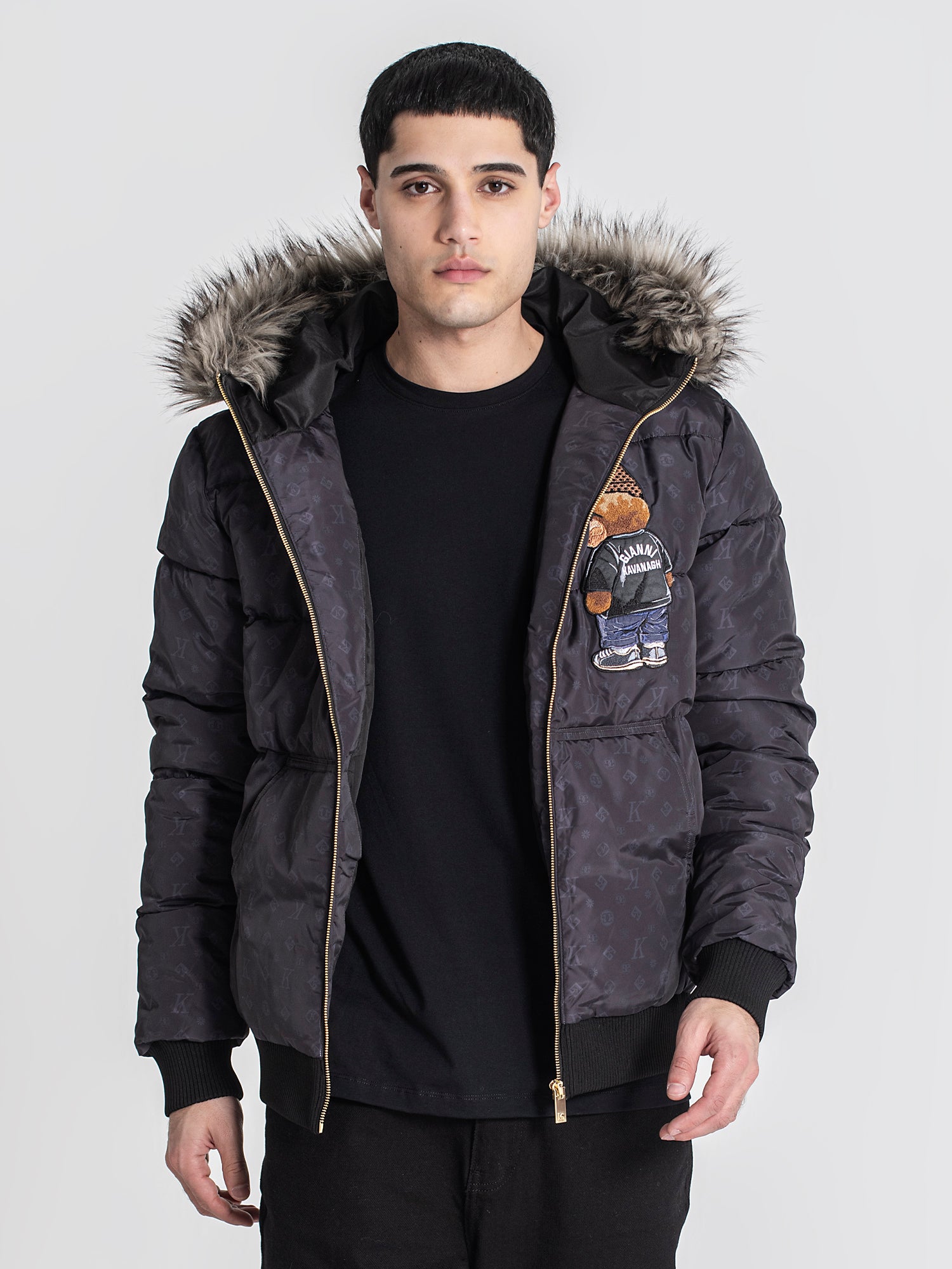 puffers / Black Logomania Bear Puffer Jacket