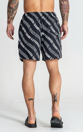 swimshorts / Black Wavy Swimshorts