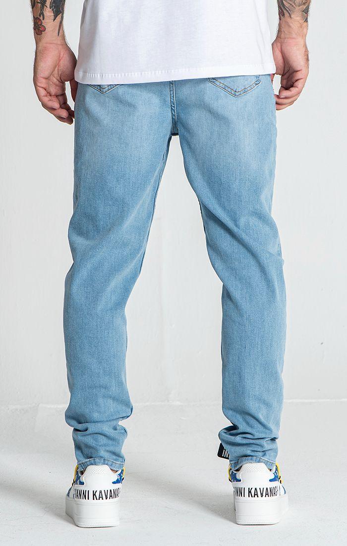 jeans / Light Blue Raw Carrot Jeans