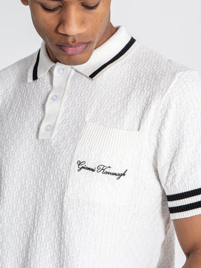 polos / White Identity Knit Polo