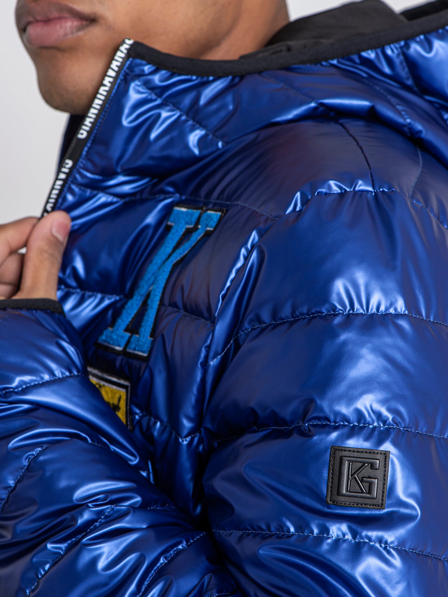 jackets / Blue Collage Hoodie Jacket