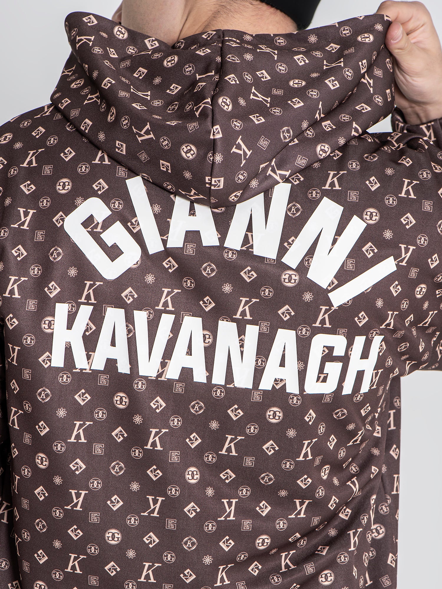 zip jackets / Brown Logomania Hoodie Jacket