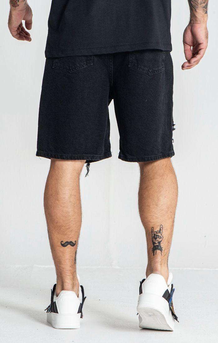 shorts / Black Damage Ripped Shorts