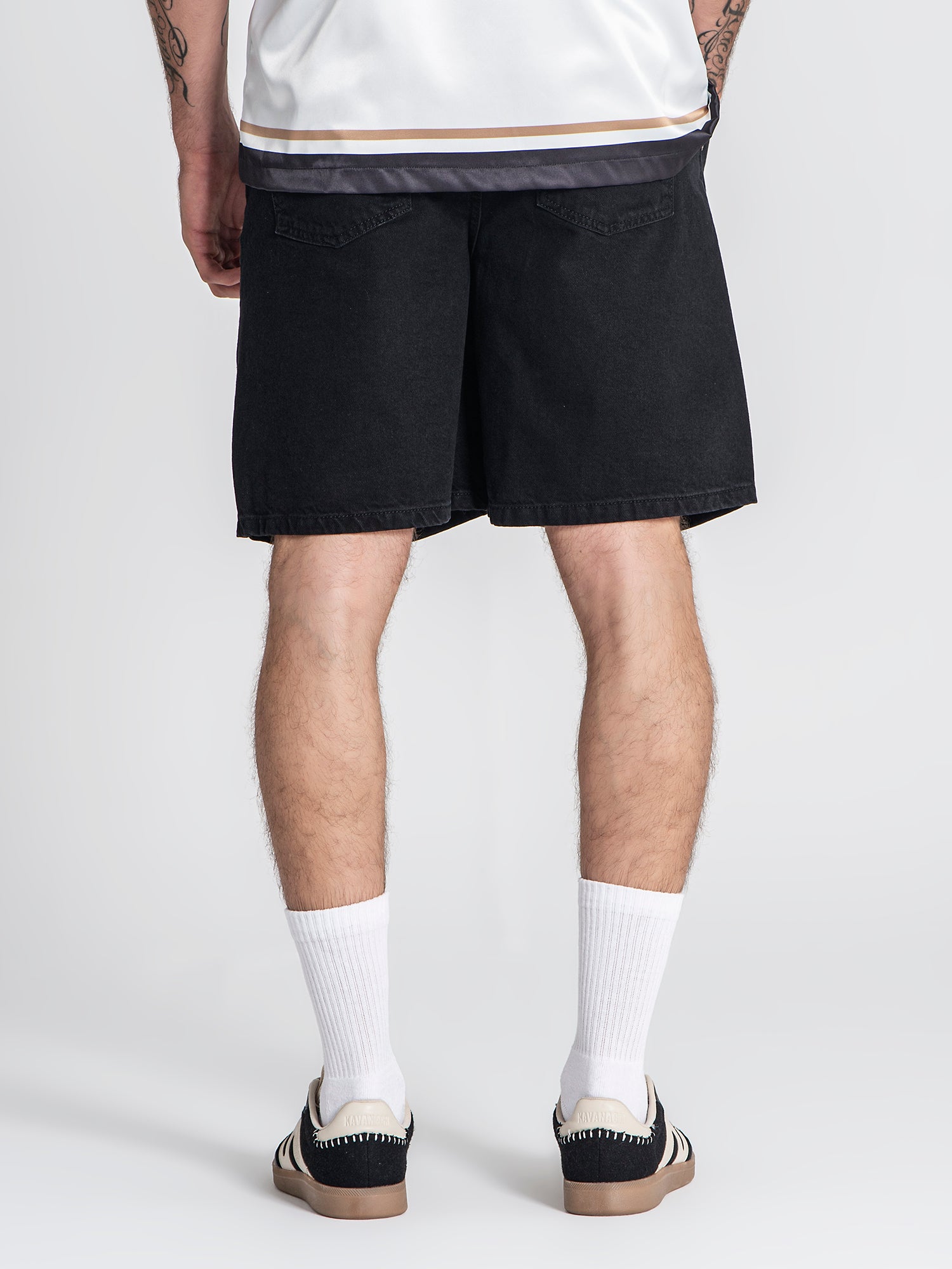 shorts / Black Elastic Waist Shorts