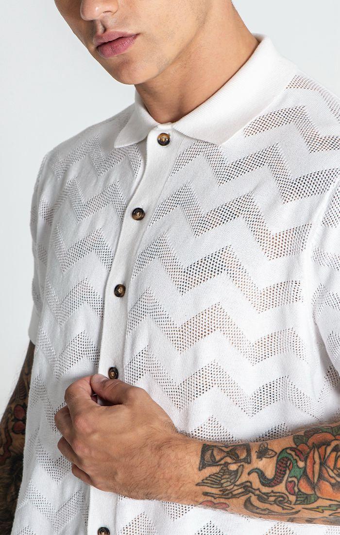 shirts / White GK Crochet Shirt