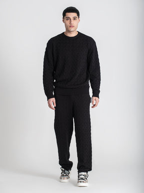 sweats / Black Snug Knit Sweat