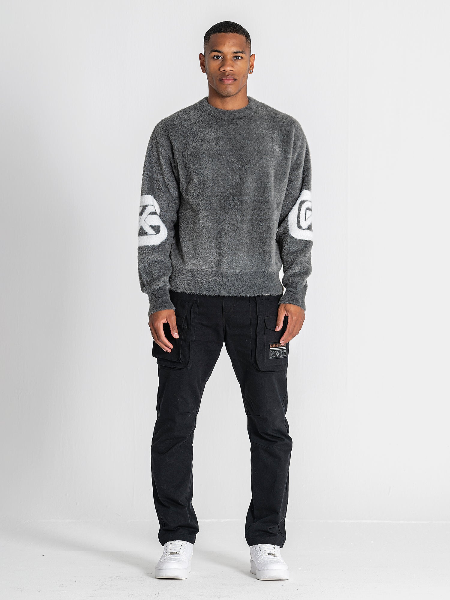 sweats / Grey Structure Knit Sweater