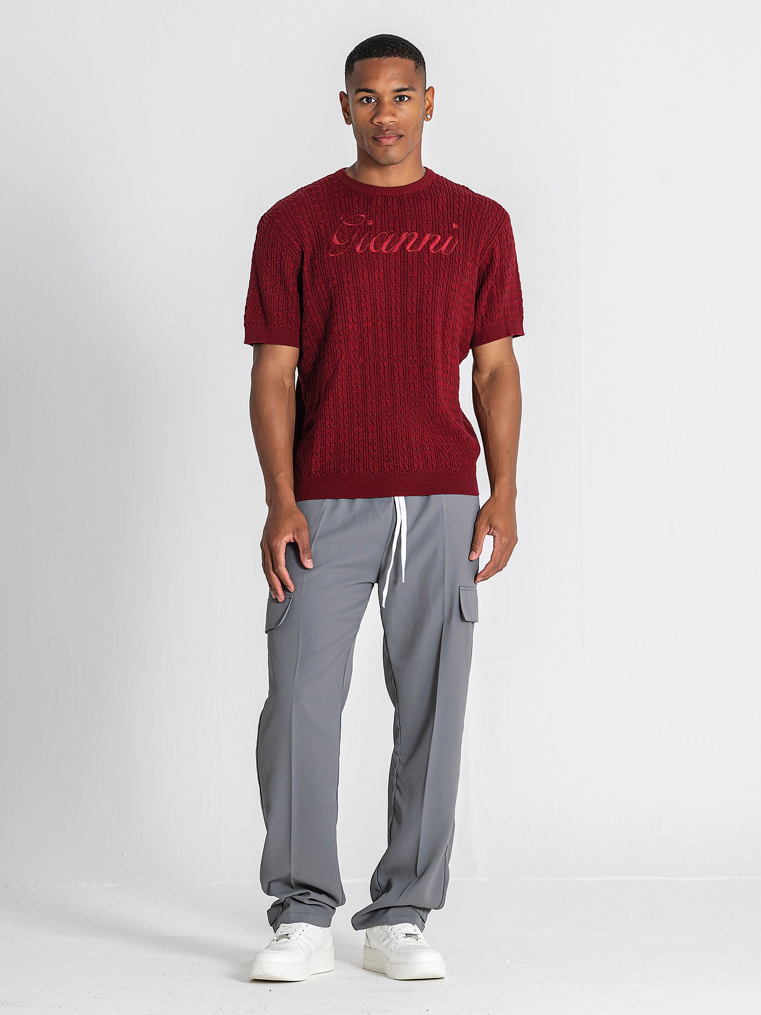 t-shirts / Burgundy Gianni Knit Tee