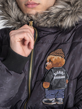 puffers / Black Logomania Bear Puffer Jacket