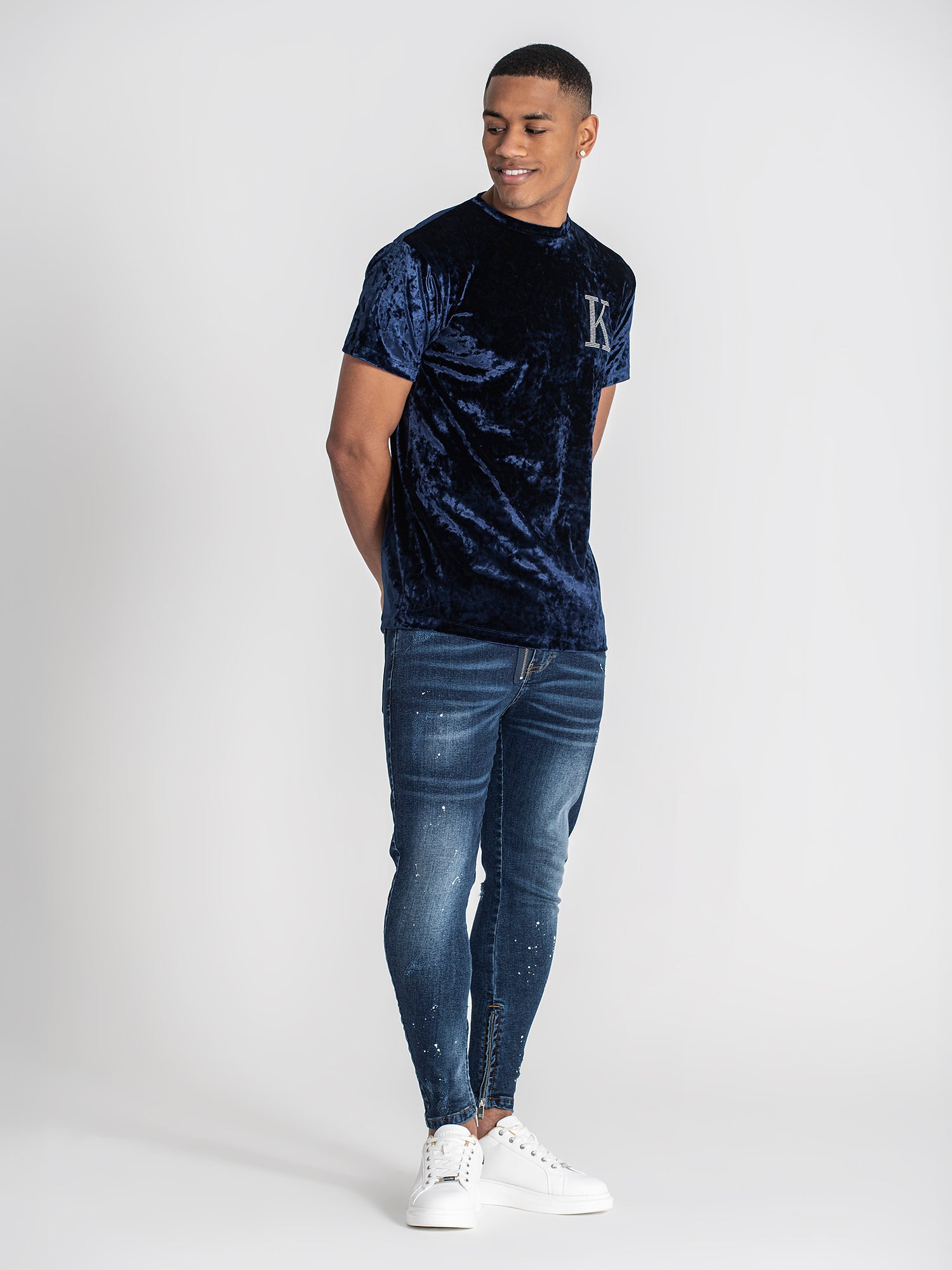 t-shirts / Dark Blue K Velvet Tee