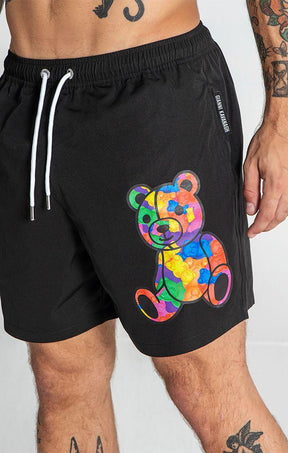 swimshorts / Black Gummy Swimshorts