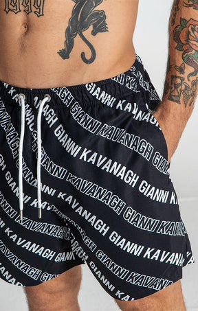 swimshorts / Black Wavy Swimshorts