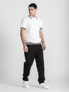 polos / White Identity Knit Polo