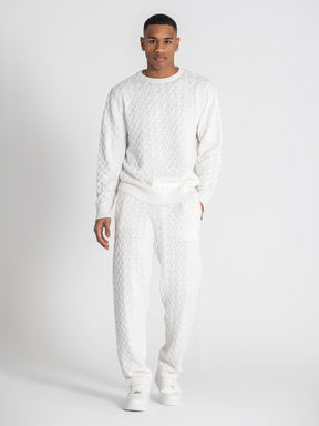 sweats / White Snug Knit Sweat