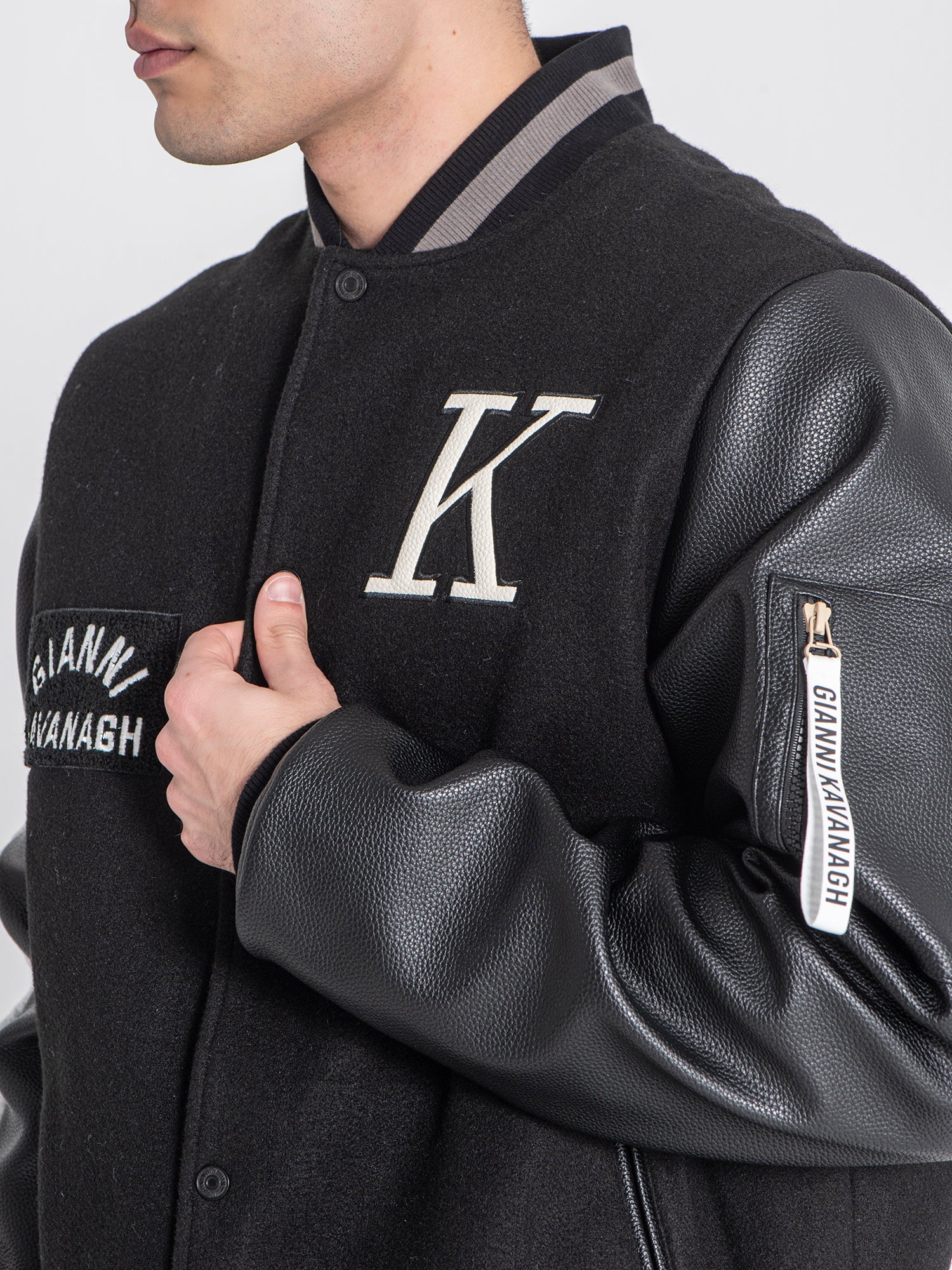 bombers / Black Varsity Bomber Jacket