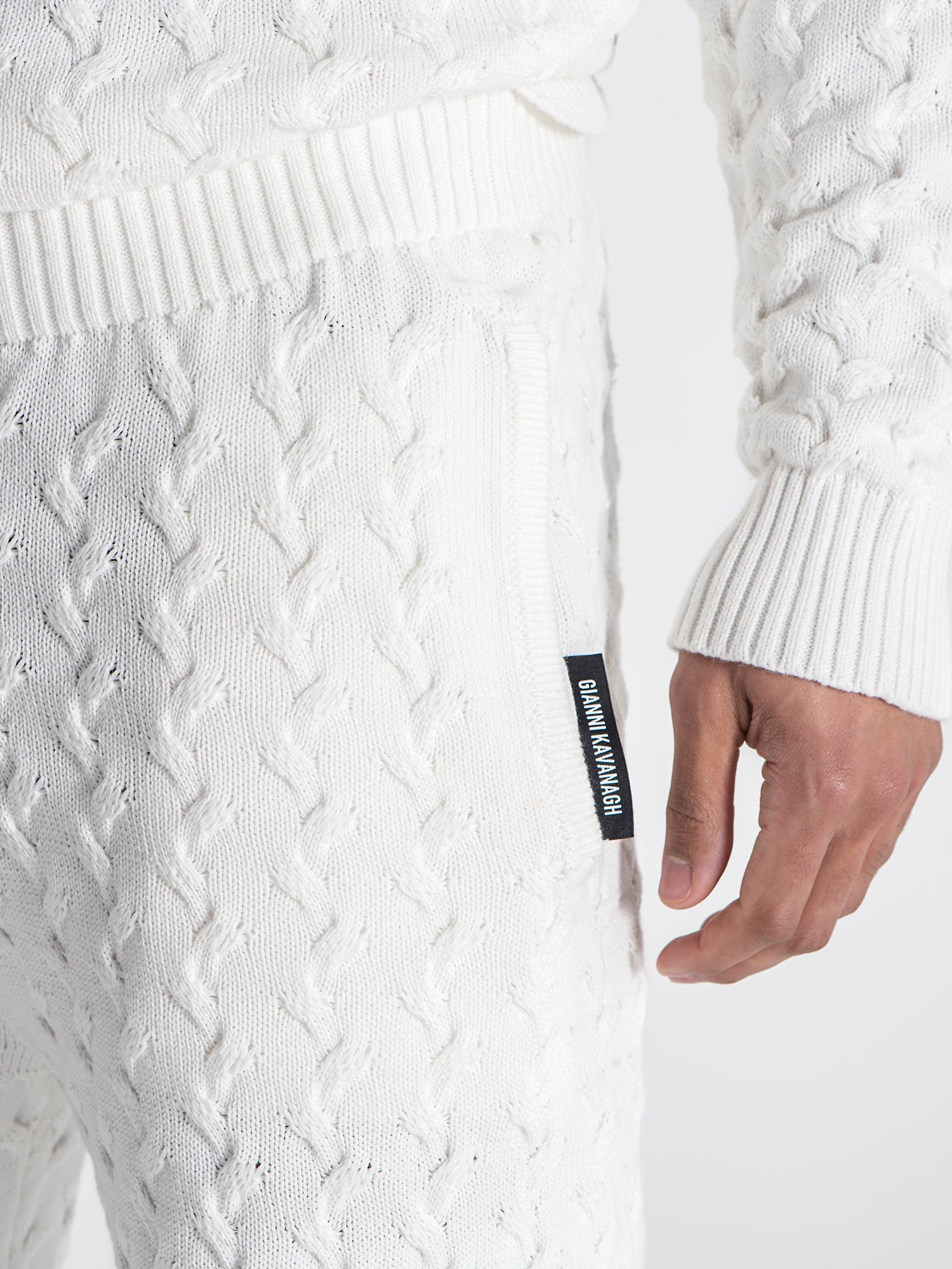 joggers / White Snug Knit Joggers