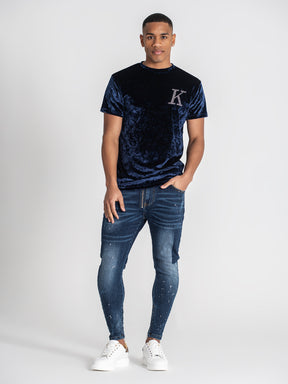 t-shirts / Dark Blue K Velvet Tee