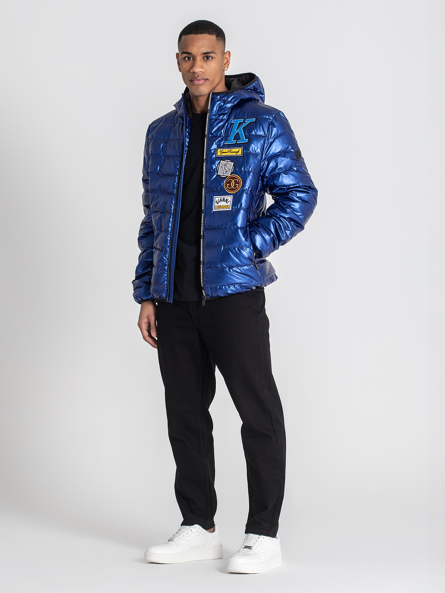 jackets / Blue Collage Hoodie Jacket