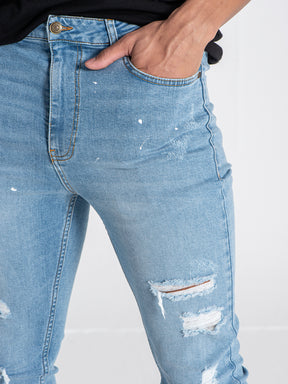 jeans / Light Blue Rebel Ripped Jeans