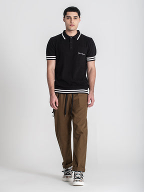 polos / Black Identity Knit Polo