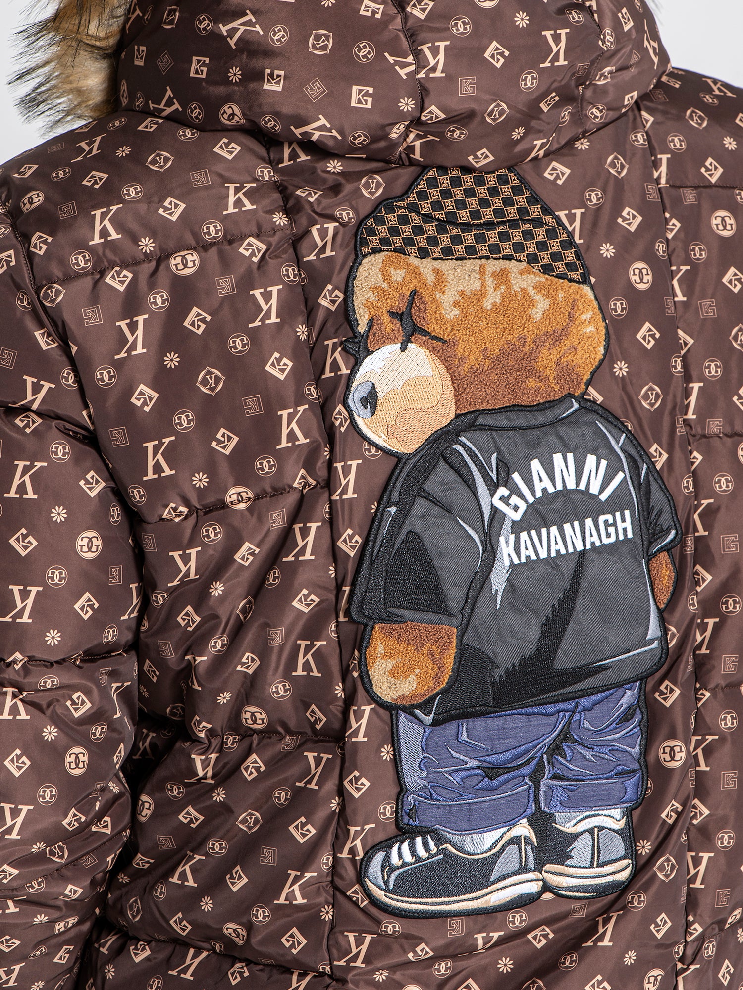 puffers / Brown Logomania Bear Puffer Jacket