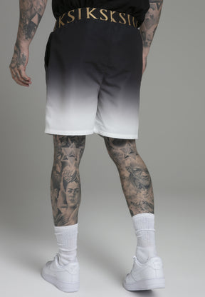 swimshorts / Black White Fade Swim Shorts